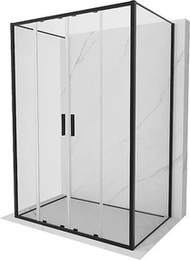 Mexen Exo-3S kabina prysznicowa 3-ścienna rozsuwana 140 x 100 cm, transparent, czarna - 8152-140-100-70-00-3S