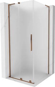 Mexen Velar L kabina prysznicowa rozsuwana 100 x 100 cm, szron, różowe złoto - 871-100-100-33-60
