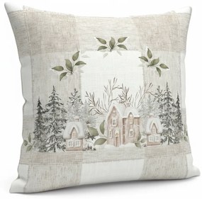Świąteczna poszewka na poduszkę Zimowa nostalgia, 40 x 40 cm