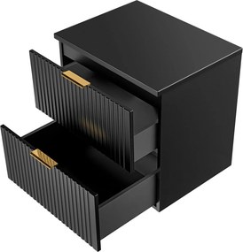 Szafka podumywalkowa czarna mat 60 x 46 cm ASTROS Black z blatem