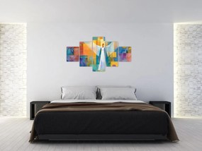 Obraz - Geometryczny anioł (125x70 cm)