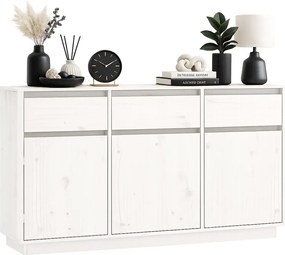 Skandynawska duża biała komoda z 3 szufladami E9-N32
