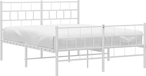 Białe podwójne łóżko z wezgłowiem 160x200 H1-M49