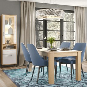 Stół Rozkładany Prostokątny do Jadalni MELD 112-178 cm Dąb nagano Skandynawski