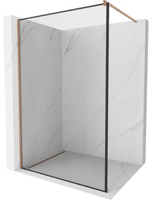 Mexen Kioto ścianka prysznicowa Walk-in 60 x 200 cm, czarny wzór 8 mm, miedź szczotkowana - 800-060-101-65-70