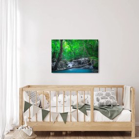 Obraz - Wodospad Erawan, Kanchanaburi, Tajlandia (70x50 cm)