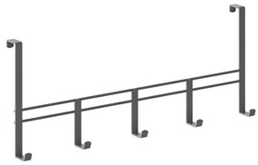 Czarny metalowy wieszak na drzwi 38 cm Lava – Metaltex