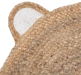 PROMOCJA Dziecięcy dywanik jutowy BEAR HEAD 100 cm II. jakość