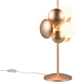 Lampa stołowa w biało-złotym kolorze ze szklanym kloszem (wys. 50 cm) Bubble – Trio Select