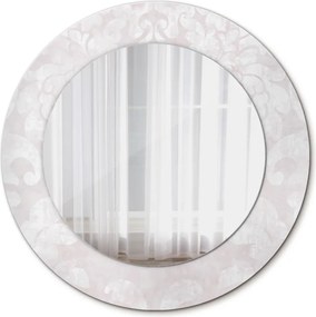 Lustro dekoracyjne okrągłe Delikatna tekstura roccoco