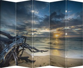 Parawan - Morze o zachodzie Słońca (210x170 cm)