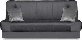 Sofa z Funkcją Spania PIANO 2 Rozkładana Wersalka Dwuosobowa Szara Nowoczesna do Salonu