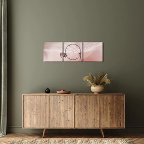 Obraz - Kropla rosy (z zegarem) (90x30 cm)