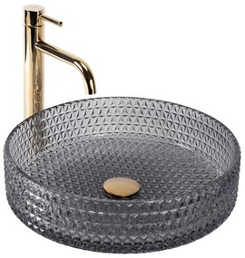 Umywalka nablatowa Rea Cristal Grey 39