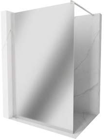 Mexen Kioto ścianka prysznicowa Walk-in 100 x 200 cm, lustro 8 mm, nikiel szczotkowany - 800-100-101-97-50