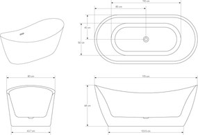 Wolnostojąca wanna SIENA 2.0