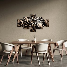 Obraz - Części zegara (125x70 cm)