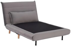 Szary rozkładany fotel SPIKE VELVET