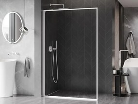 Mexen Kioto-F L ścianka prysznicowa Walk-in z ramką 80 x 202 cm, transparent 8 mm, biała - 800-080-174-20-00
