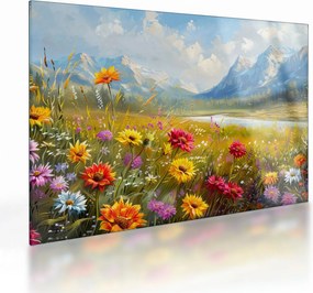 Obraz na szkle - Malowany krajobraz (70x50 cm)