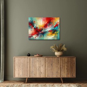 Obraz – Abstrakcja z czerwienią (70x50 cm)