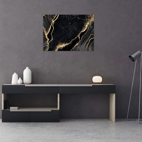 Obraz złotej abstrakcji (70x50 cm)
