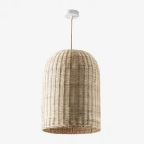 Lampa Sufitowa Flandes Naturalny - Biała & Ø40 Cm Flandes - Sklum