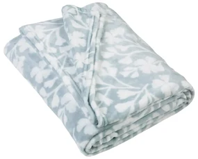 Niebieski polarowy koc 200x240 cm Brooke Floral – Catherine Lansfield