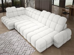 Narożnik TOLLO XL z elektryczną regulacją siedziska Lewostronny w tkaninie promocyjnej BUBBLE 01 WERSAL