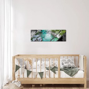 Obraz - Dzika przyroda (z zegarem) (90x30 cm)