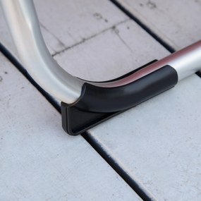 Outsunny Składany leżak, czerwony, 170 x 60 x 76 cm