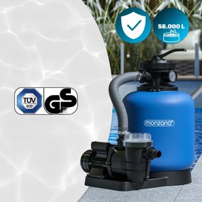 Monzana Filtracja piaskowa do basenu AQUA z filtrem wstępnym 13 200 l/h, niebieska