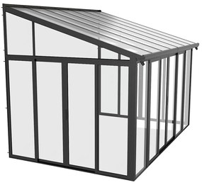 Weranda z aluminium i poliwęglanu odporna na UV - 12 m² - antracytowy - MATHILDA