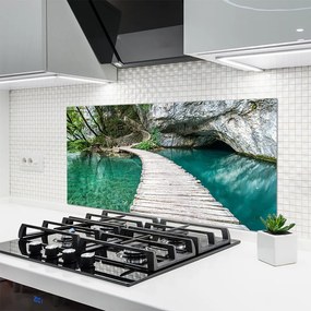 Panel Szklany Most nad Cichym Jeziorem