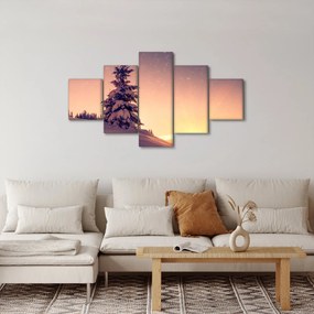 Obraz ośnieżonego drzewa na łące (125x70 cm)