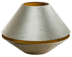 Abajur Duplo em Veludo Verde com Interior Dourado