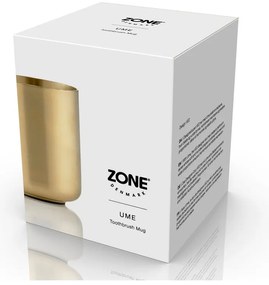 Kubek na szczoteczki do zębów ze stali nierdzewnej w kolorze mosiądzu Ume Brass – Zone