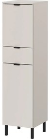 Kremowa wysoka/wąska szafka łazienkowa 30x120 cm Arcena – Germania