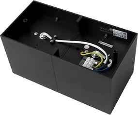 Designerski reflektor czarny prostokątny 2-światłowy - Box