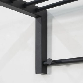 Czarny metalowy wieszak ścienny Bergum – Spinder Design