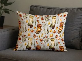 Zestaw 2 szt. dekoracyjnych poszewek na poduszkę AUTUMN SOCKS 50x70 cm, kolorowa