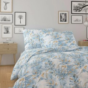 Kvalitex Bawełniana pościel Nordic Yves niebieski, 220 x 200 cm, 2 szt. 70 x 90 cm