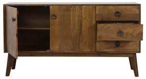 Brązowa niska komoda z litego drewna 152x80 cm Espita – Light &amp; Living