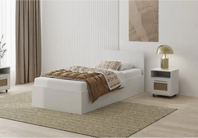 Łóżko drewniane z materacem AVI 90x200cm w kolorze białym