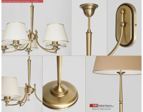 Antyczna lampa podłogowa z mosiądzu YA-P1m-L