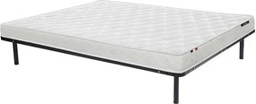 Komplet stelaża do łóżka z materacem 90 x 200 cm pianka z pamięcią kształtu o grubości 19 cm - ORTHOMEMORY II marki YSMÉE