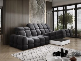 Narożnik TOLLO MINI S Prawostronny Elektryczna regulacja Salvador 15 kolor Antracytowy WERSAL