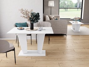 Rozkładany stół do jadalni Violan II R biały mat
