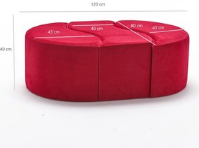 Stołek Alya Pouf Czerwony
