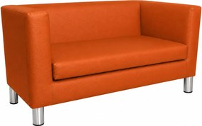 Sofa Monaco : Kolor nogi - Chrom, Kolor tkaniny - EKO-SKÓRA - 20D, Typ tkaniny - Eko-skóra , Wysokość nogi - 15 cm